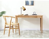 Nordic Natural Solid Oak Writing Desk 1.4m (New Arrival!)