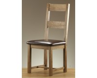 Solid Oak Leather Dining Chair