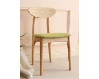 Berlin Solid Oak Butterfly Dining Chair with fabric seat 