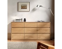 Haven solid oak 9 Drawer Lowboy Dresser (coming in early August)