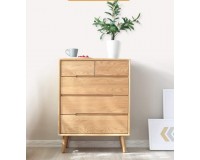 Berlin solid oak 5 Drawer Tallboy (NEW ARRIVAL)