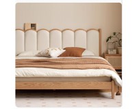 Nova Solid Oak Queen Size Bed Frame with silicone leather (coming soon)