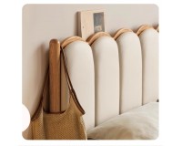 Nova Solid Oak Queen Size Bed Frame with silicone leather (coming soon)