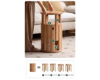 Seattle Solid Oak 4-in-1 Stool Set (coming in July)