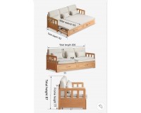 Seattle Solid Oak Sofa Bed  (new arrival) Seattle Solid Oak Sofa Bed  (new arrival)